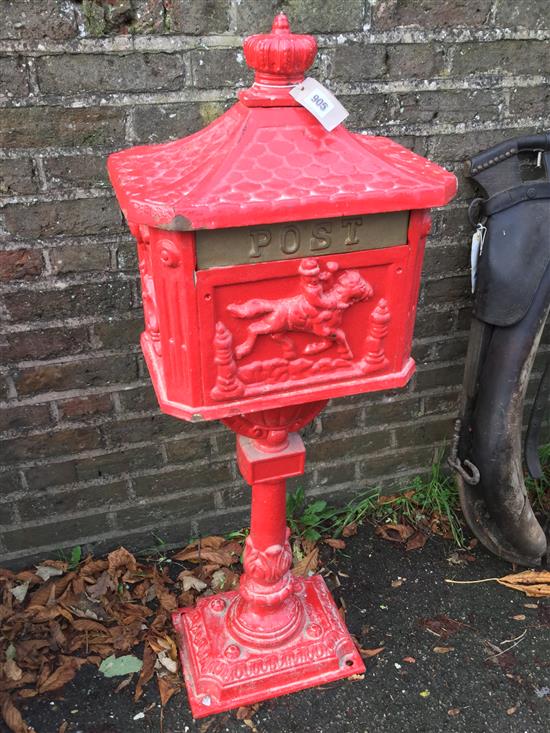 Red post box